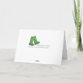 Carte Félicitations nouvelle maison vert chaussures bien (Dos)