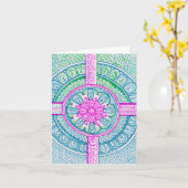 Carte Félicitations Nouvelle Maman Bébé Damassé Pastel M (Fleur jaune)