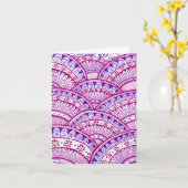 Carte Félicitations nouvelle maman C'est une fille Damas (Fleur jaune)