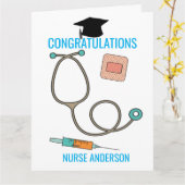 Carte Félicitations Nurse Graduate Big (Fleur jaune)