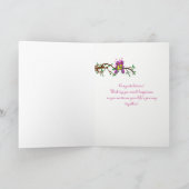 Carte Félicitations ! - Oiseaux de l'amour (Intérieur)