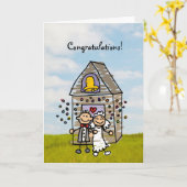 Carte Félicitations ou BEAUCOUP utilisations de mariage (Fleur jaune)