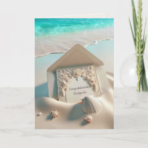 Carte Félicitations Papeterie Mariage En Sable De Plage