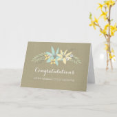 Carte Félicitations Parents de la mariée Burlap (Fleur jaune)