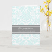 Carte Félicitations Parents of the Bride Sky Blue (Fleur jaune)