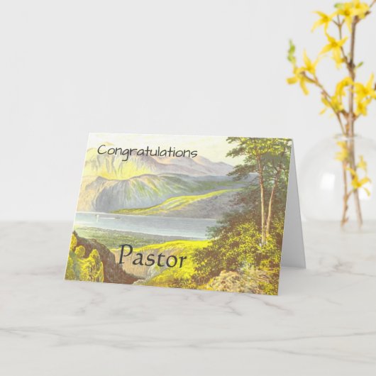 Carte Félicitations Pasteur (Fleur jaune)