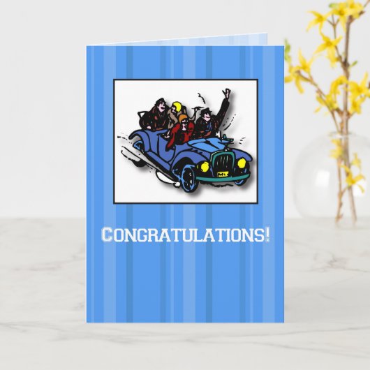 Carte Félicitations Performance, Roaring 20 (Fleur jaune)