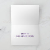 Carte Félicitations personnalisables mariage céleste (Intérieur)