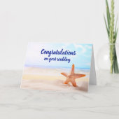 Carte Félicitations personnalisables poisson-étoile mari (Devant)