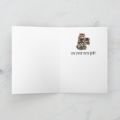 Carte Félicitations Personnalisées Fun Raccoons Baisant (Intérieur)