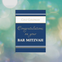 Félicitations personnalisées pour Bar Mitzvah