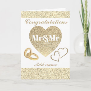 Carte Félicitations personnelles m&mr card