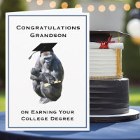 Félicitations Petit-fils Diplôme Gorille Drôle
