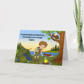 Carte Félicitations Petit-fils, Scout fier (Devant)