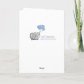 Carte Félicitations petit garçon éléphant (Dos)