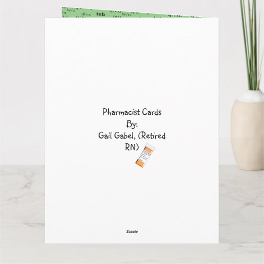 Carte Félicitations Pharmacien (Dos)