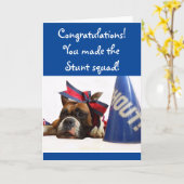Carte Félicitations Pom-pom girl Stunt boxer card (Fleur jaune)