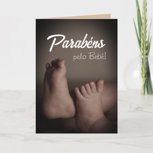 Carte Félicitations portugaises pour bébé (Devant)