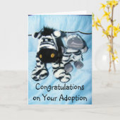 CARTE FÉLICITATIONS POUR "ADOPTION" (Fleur jaune)