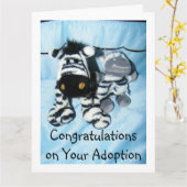 CARTE FÉLICITATIONS POUR "ADOPTION" (Fleur jaune)