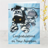 CARTE FÉLICITATIONS POUR "ADOPTION" (Fleur jaune)