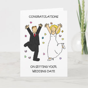 Carte Félicitations pour avoir fixé la date de votre Mar