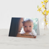 Carte Félicitations pour bébé (Fleur jaune)