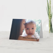 Carte Félicitations pour bébé (Devant)