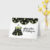 Carte Félicitations pour bébé sucre et épices (Fleur jaune)