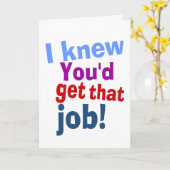 Carte  Félicitations pour ce nouvel emploi hilarant (Fleur jaune)