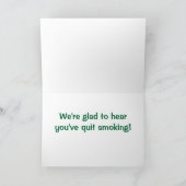 Carte Félicitations pour cesser de fumer (Intérieur)