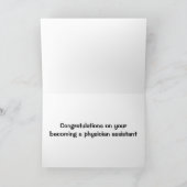 CARTE FÉLICITATIONS POUR *DEVENIR ASSISTANT PHYSIQUE* (Intérieur)