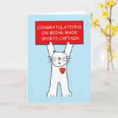 Carte Félicitations pour devenir Capitaine de Sport (Fleur jaune)