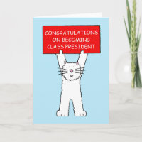 Félicitations pour devenir président de classe