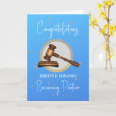 Carte Félicitations pour devenir un cabinet de droit par (Fleur jaune)