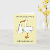 Carte Félicitations pour devenir un cousin (Fleur jaune)