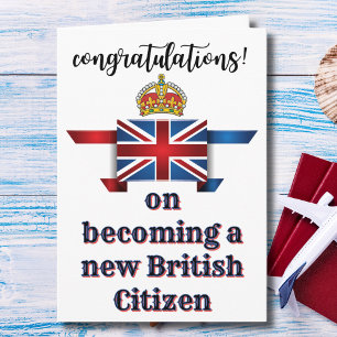 Carte Félicitations pour devenir un nouveau citoyen brit