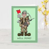 Carte Félicitations pour devenir un soldat (Fleur jaune)