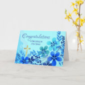 Carte Félicitations pour devenir une fleur de serveur au (Fleur jaune)