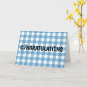 Carte Félicitations Pour En vichy Pieds Bébés (Fleur jaune)