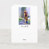 Carte Félicitations pour être devenu pompier (Dos)