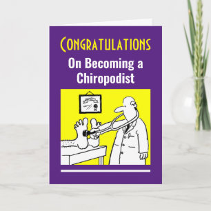 Carte Félicitations pour être devenu un chiropodiste.