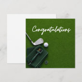 Carte Félicitations pour golfeur (Devant / Derrière)