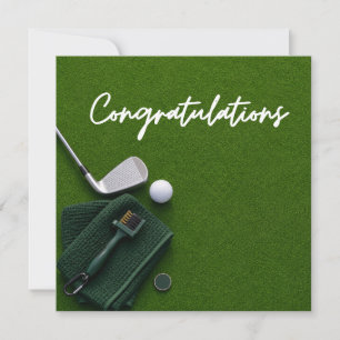 Carte Félicitations pour golfeur 