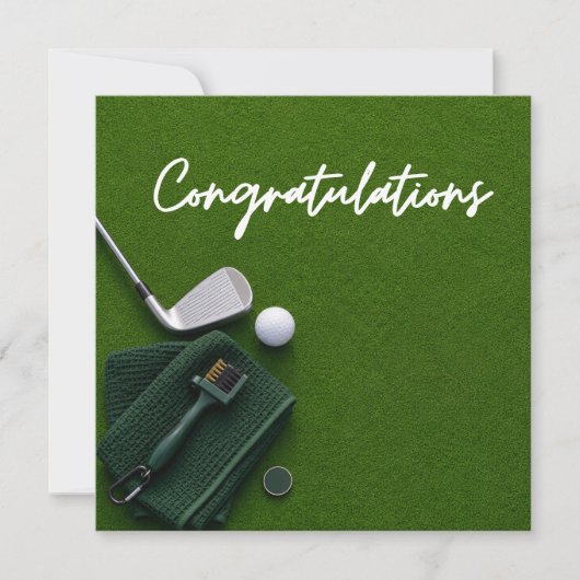 Carte Félicitations pour golfeur (Devant)