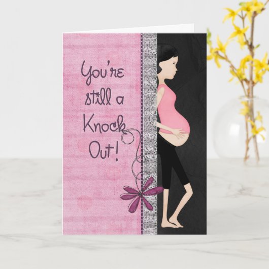 Carte Félicitations pour grossesse (Fleur jaune)