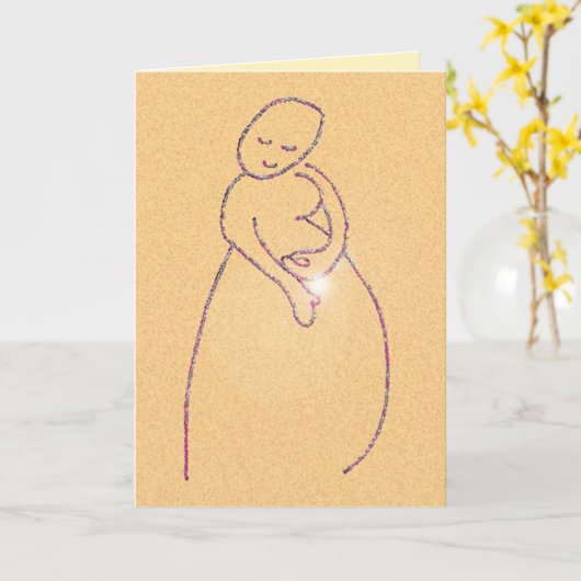 Carte Félicitations pour grossesse (Fleur jaune)