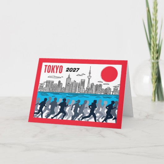 Carte Félicitations pour la course à Tokyo (Devant)