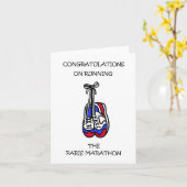 Carte Félicitations pour la course du Marathon de Paris (Fleur jaune)