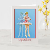 Carte Félicitations pour la danse de ballet Considérant (Fleur jaune)